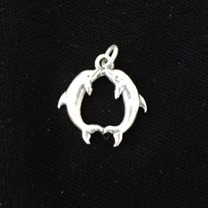 Sterling silver dolphin pendant